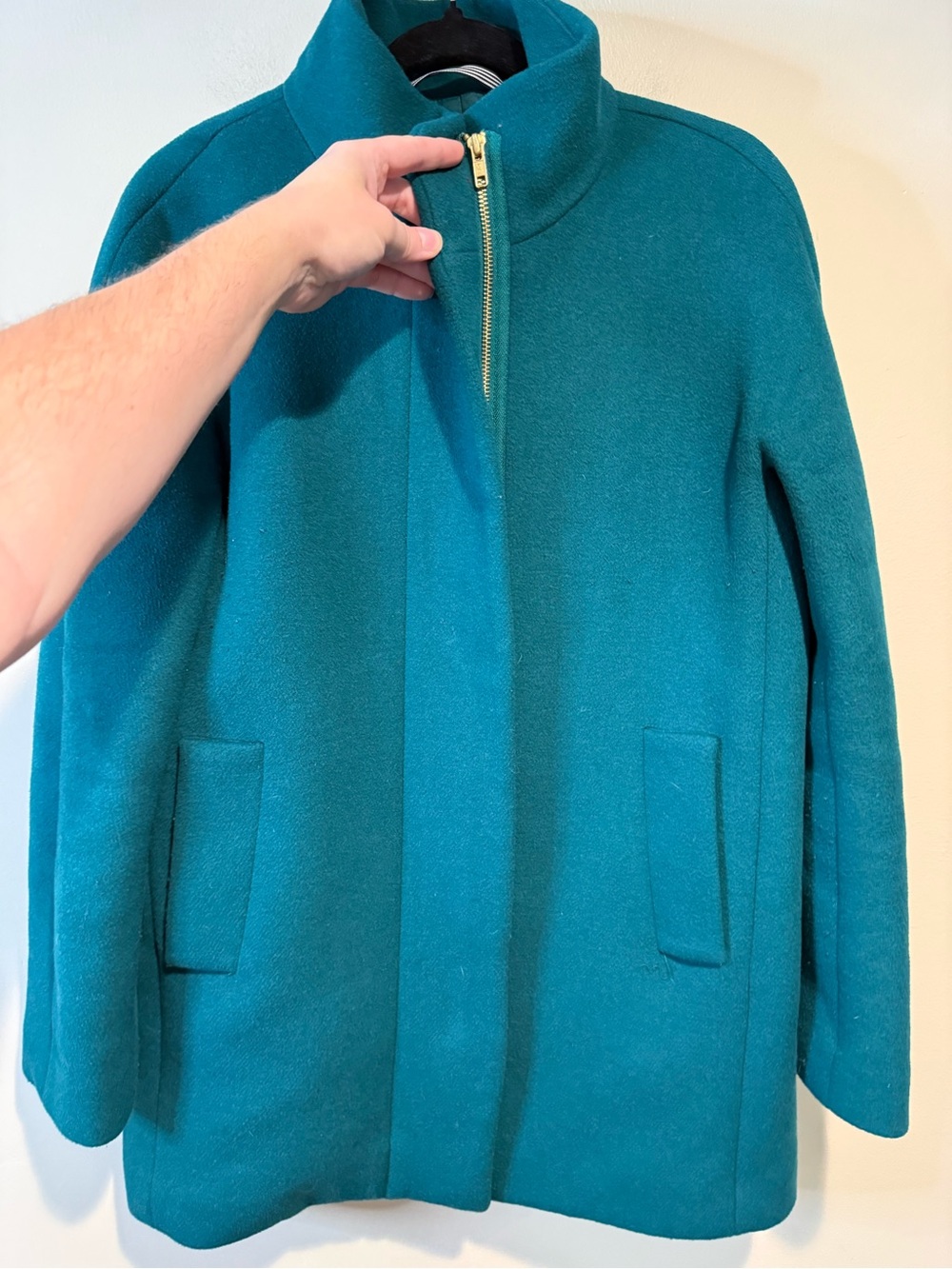 J. Crew City Coat - Emerald Green size 8 - Picture 6 of 13